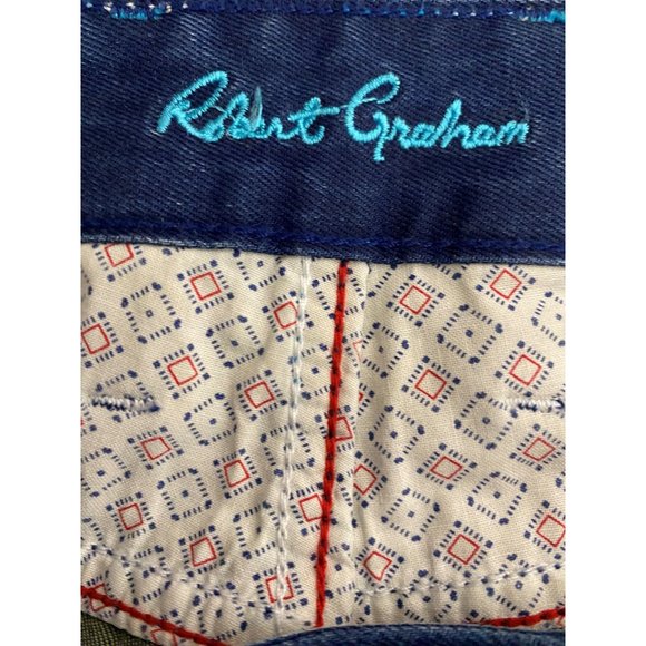 Robert Graham Jeans Men Size 34 Blue Slim Jim Pants Actual 36x31 Dark Indigo - Picture 10 of 10